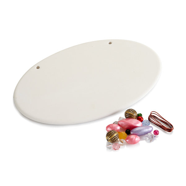 Oval Beaded Plaque