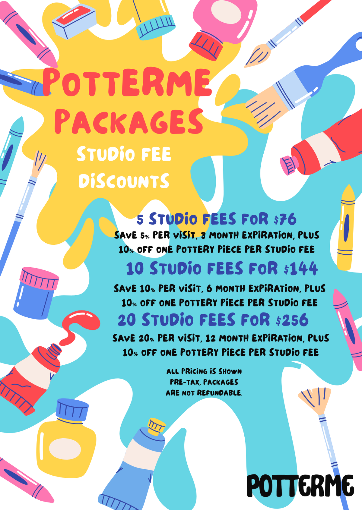 5 Kid's Studio Fees