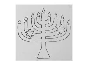 Menorah party tile